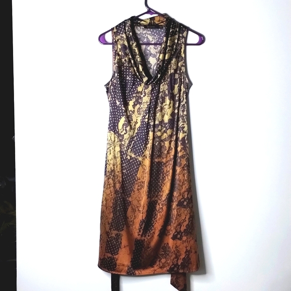 Limited Dress Y2K Medium cowl neck mixed media - Picture 1 of 10
